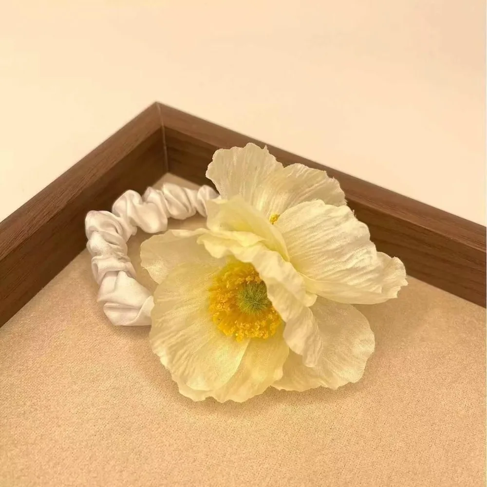 

Sweet Bohemia Simulated Flowers Rubber Band Artificial Flower Gifts Flower Ponytail Hair Rope Elastic Hairs Scrunchies Summer