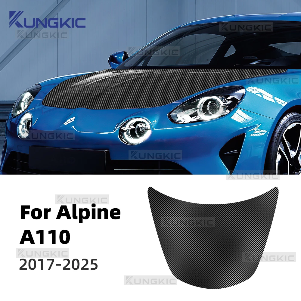 For Alpine A110 2017 2018 2019 2020-2025 LHD RHD Car Front Bonnet Engine Hood Carbon Fiber Pattern TPU PPF Wrap Protection Film