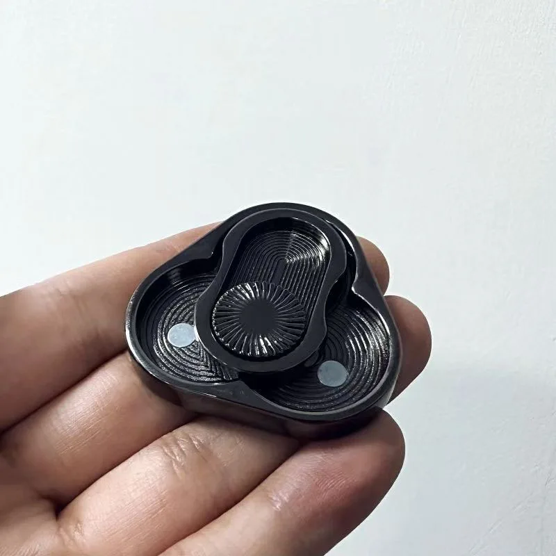 Triangle Spinning Magnetic Push Slider Adult Metal EDC Fidget Toys Autism Sensory Toys ADHD Anxiety Stress Relief Hand Spinner