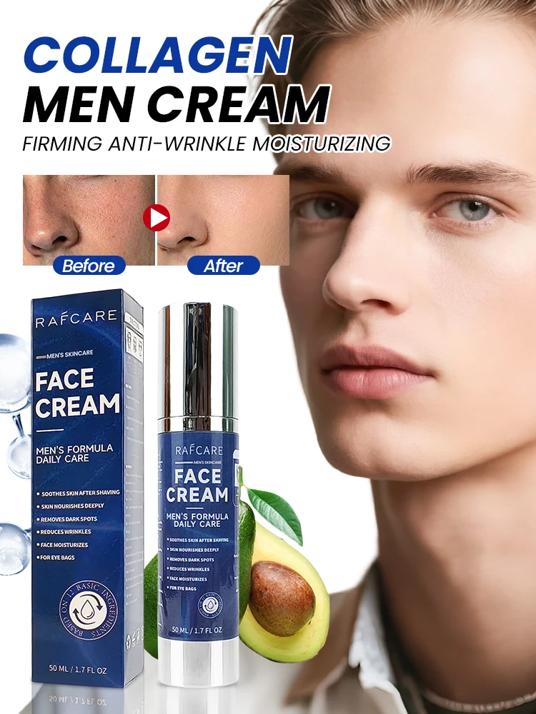 Men's Collagen Face Cream High HA Anti-aging Portable Moisturi...