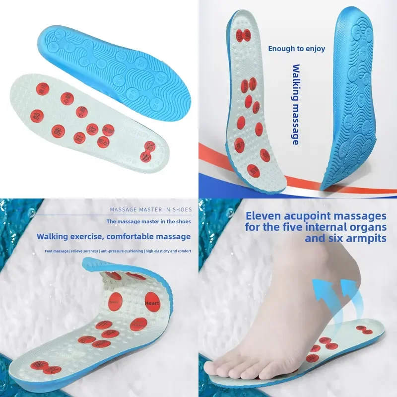 for  Massage Insole Reflexology Foot Treatment Shock Absorbing High Elastic Pain Relieving Suitable Daily Walking