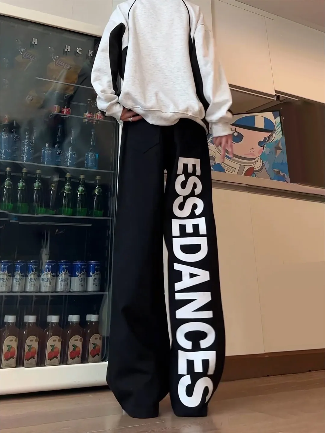 

Bla Printed Letter Flared Jeans Men's Straight Leg Slimming Knife American Sle High Street Autumn Casual Jeans