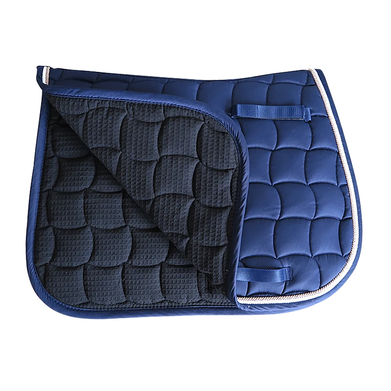 Polyester cotton saddle pad, sweat pad, inner honeycomb grid filled with cotton, double roller rope sweat drawer