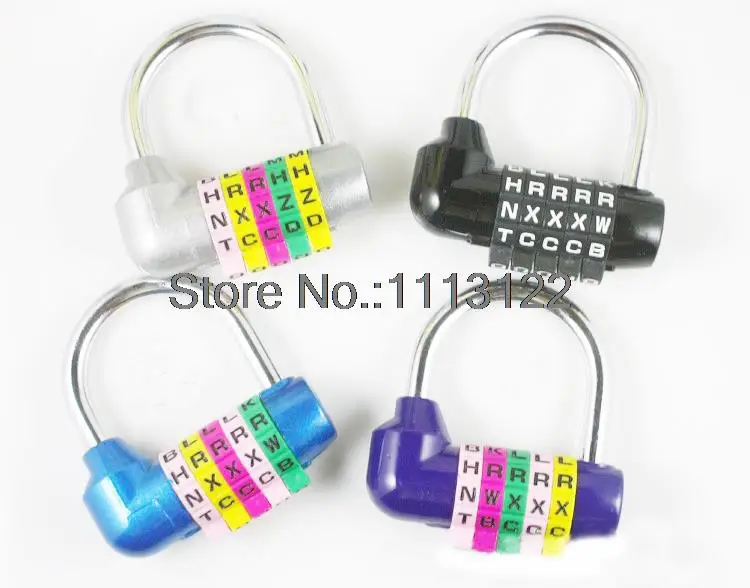 5 Digital English letter Password locks DIY English alphabet Combination lock Gym Gate 5 Digital Padlock 1 pc