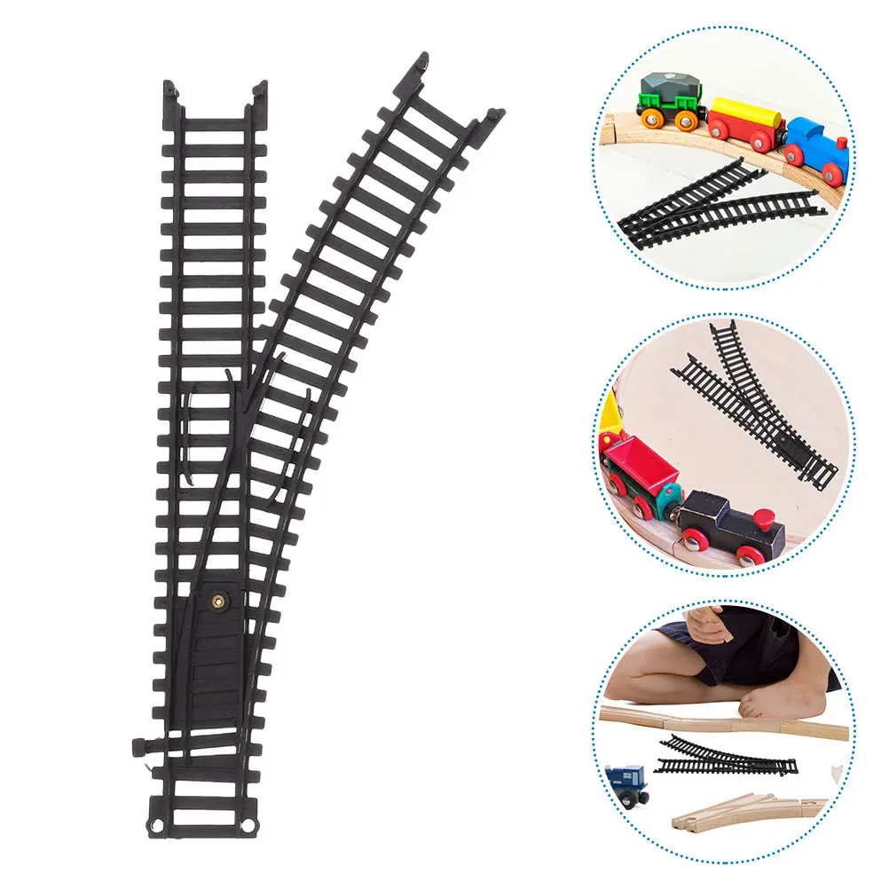 2 Paar elektrische kleine Eisenbahngleisten-Zubehör, Kunststoff-Eisenbahnschiene für Kinder, Hochgeschwindigkeits-Zug-Set, Spielset, Lokomotive-Schiene