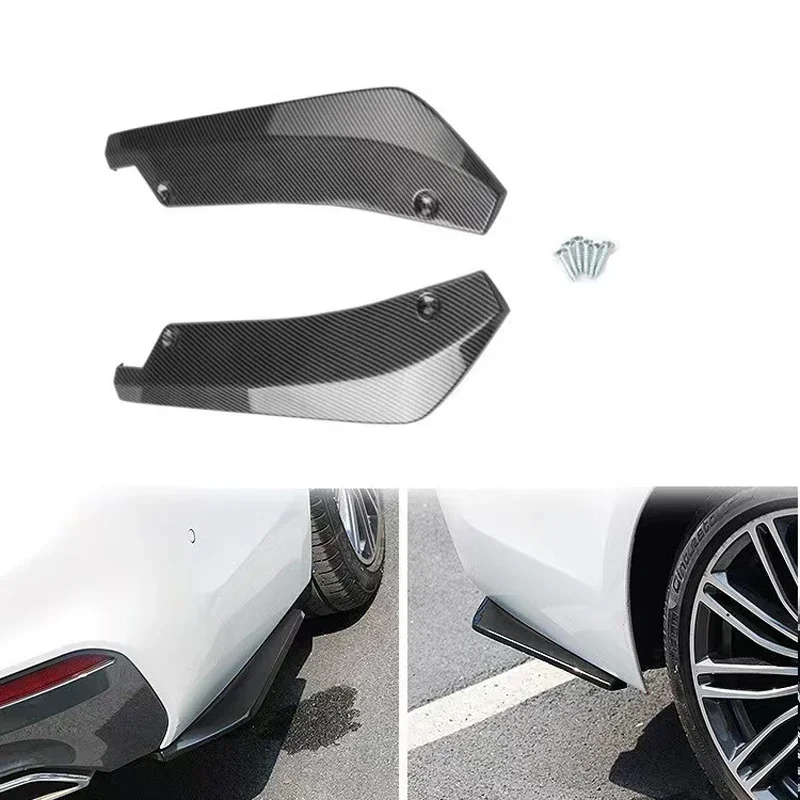 2 stücke Universal Auto Hinten Stoßstange Carbon Faser Lippe Für BMW E81 E87 F20 F21 E88 E82 1 serie F45 F23 F46 2 Serie E46 E90 F30 Amagi