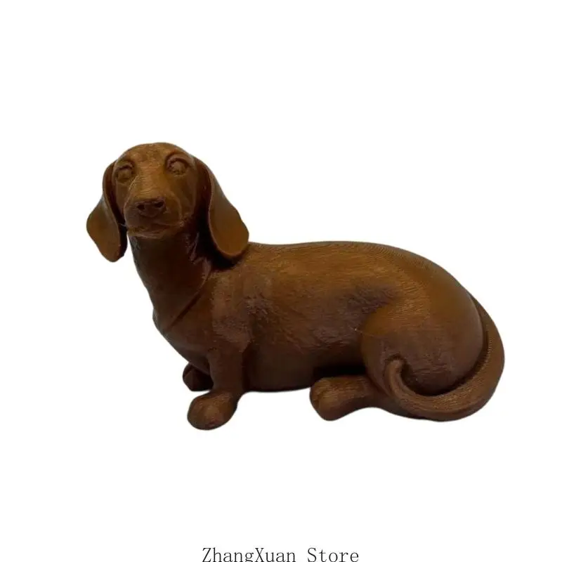 Hundefigur, Tierstatue, 3D-gedruckter Dackel, Skulptur, Ornament, Heimdekoration, 3XUF – Detail 5