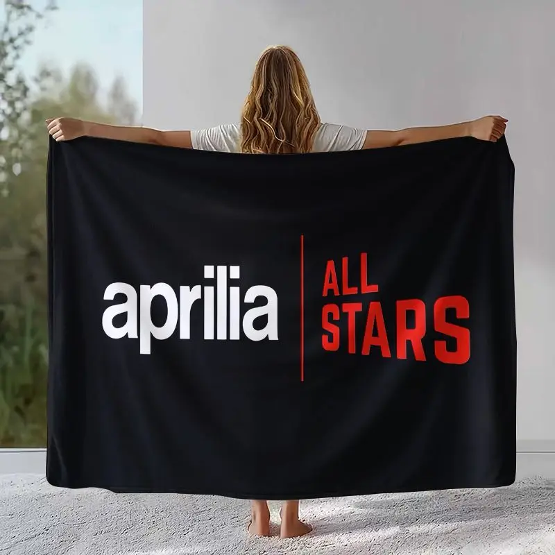 Vintage A-Aprilia Racing Car Soft Flannel Throw Blanket,Cozy Blanket for Bed,Sofa,Living Room,Picnic,Camping,Home Decor Moto