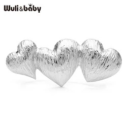 Wuli&baby High Quality Heart Brooches For Women Unisex 2-color Alloy Love Party Office Brooch Pins Gifts