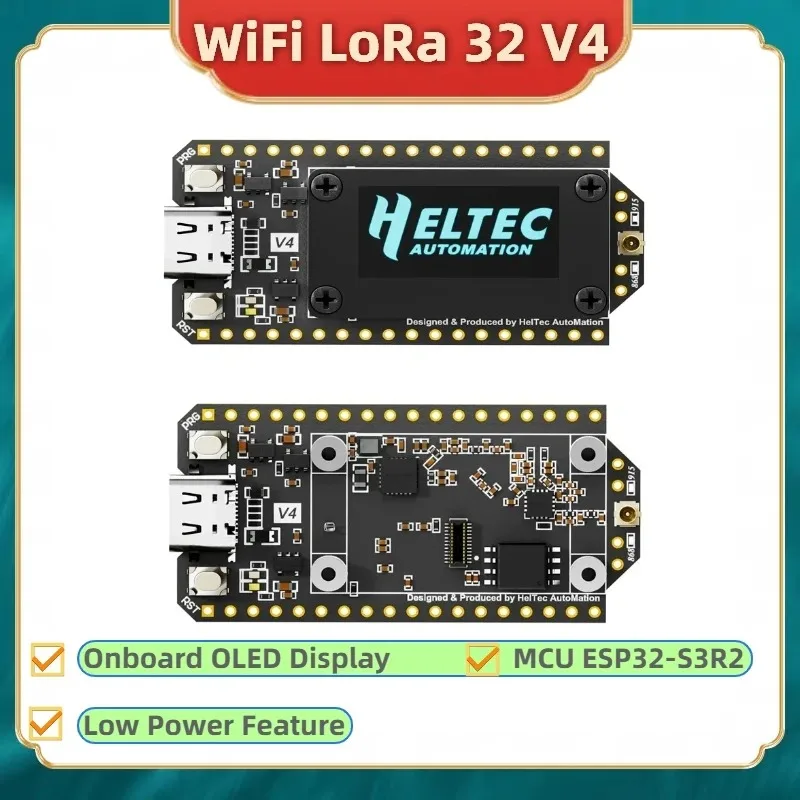 Heltec LoRa 32 V4 Meshtastic GPS ESP32 SX1262 0.96-inch OLED Solar Powered Development Board Mesh Network WiFi BLE Low Power