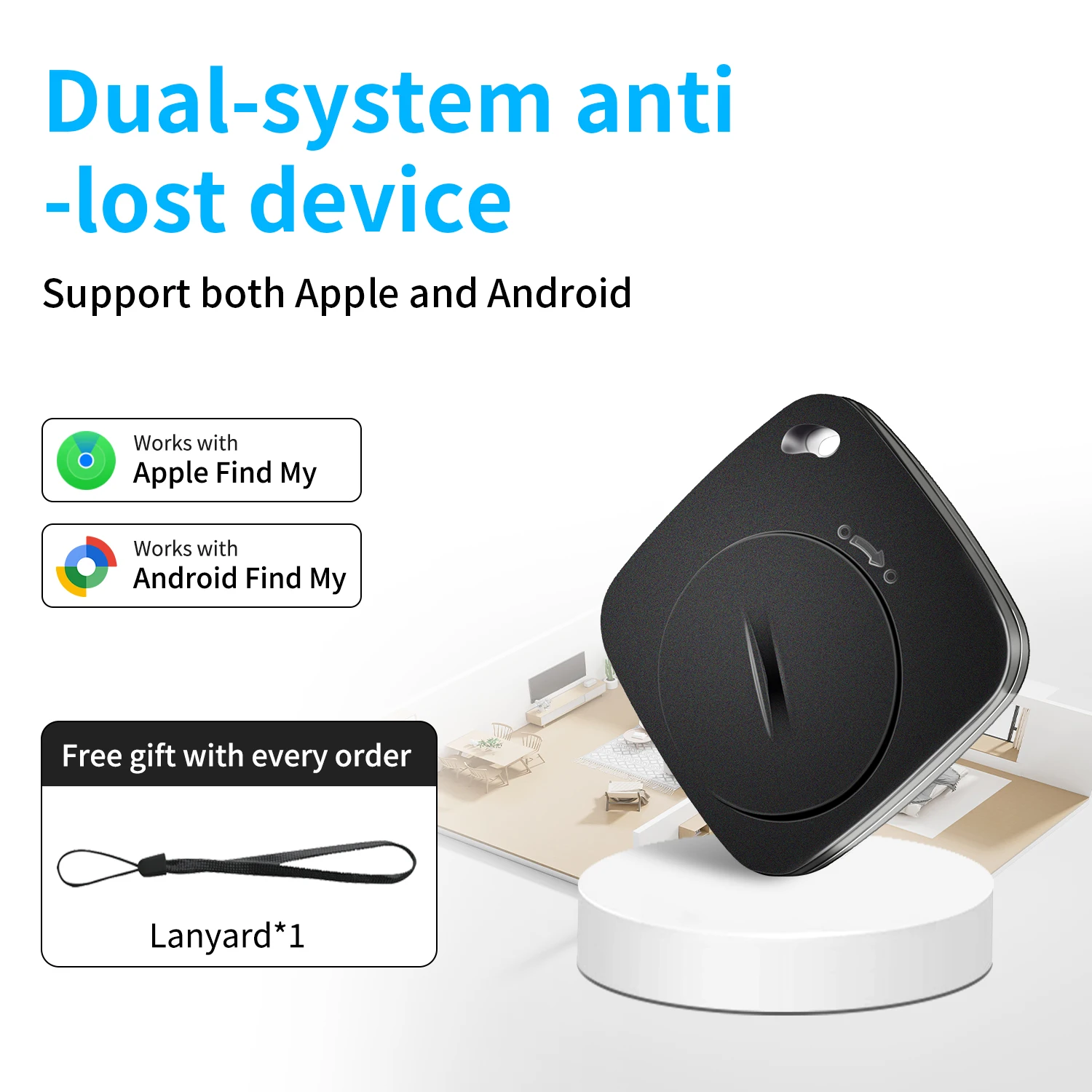 جهاز تعقب بلوتوث لأجهزة Android يعمل مع تطبيق Google Find Hub Key Finder Pet Smart Tag لـ Xiaomi Samsung Motorola