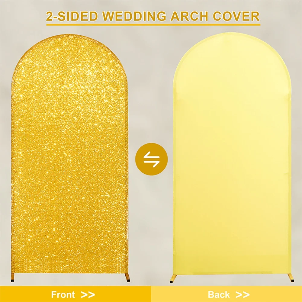 1pc Gold Sequin Arch Cover, Wedding Scene Props, Birthday Party Photography Background Cloth ,Wedding Arch Backdrop Cover