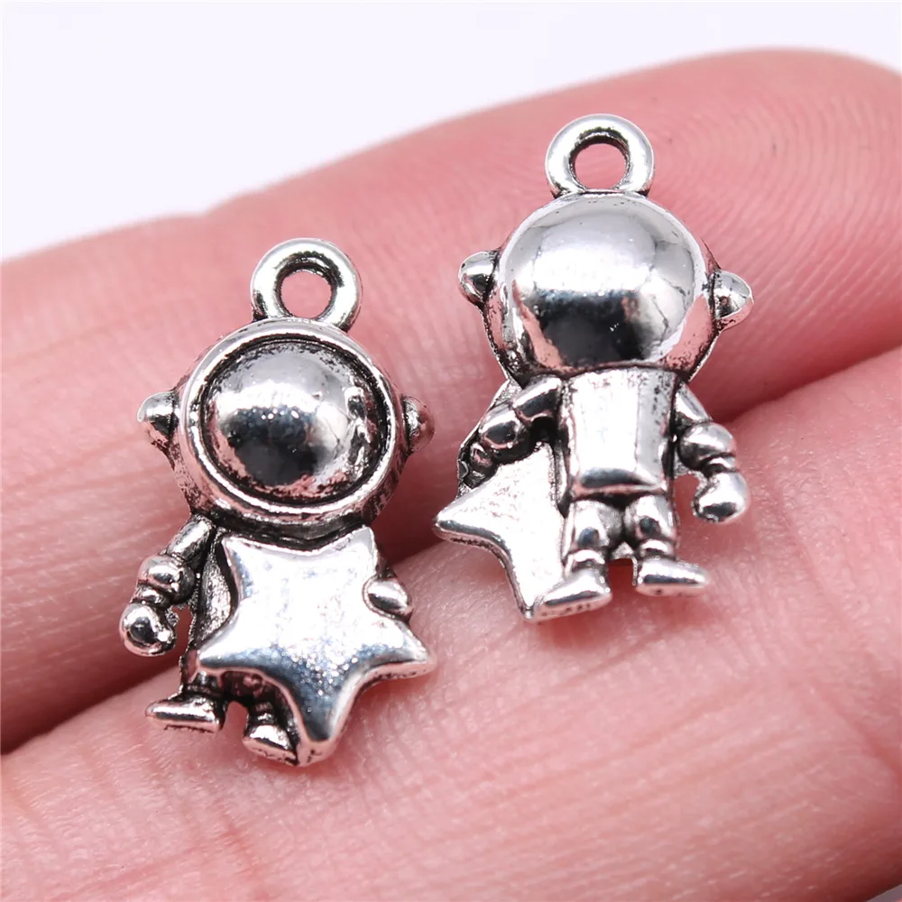 10pcs UFO Astronaut Stars Rocket Space Charms Pendant For DIY Bracelets & Necklaces Jewelry Making