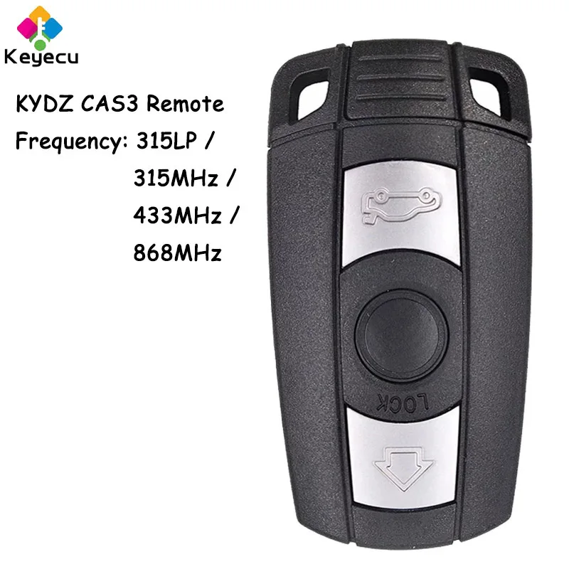 KEYECU KYDZ CAS3 Inteligentny klucz zdalny z 3 przyciskami 315LP 315MHz 433MHz 868MHz PCF7953 Chip Fob do BMW E60 E61 E90 1 3 5 6 7 Series