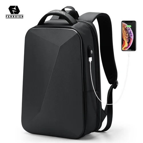 Marca Fenruien, mochila para ordenador portátil, mochilas escolares antirrobo impermeables, mochila de viaje de negocios con carga USB para hombres, nuevo diseño
