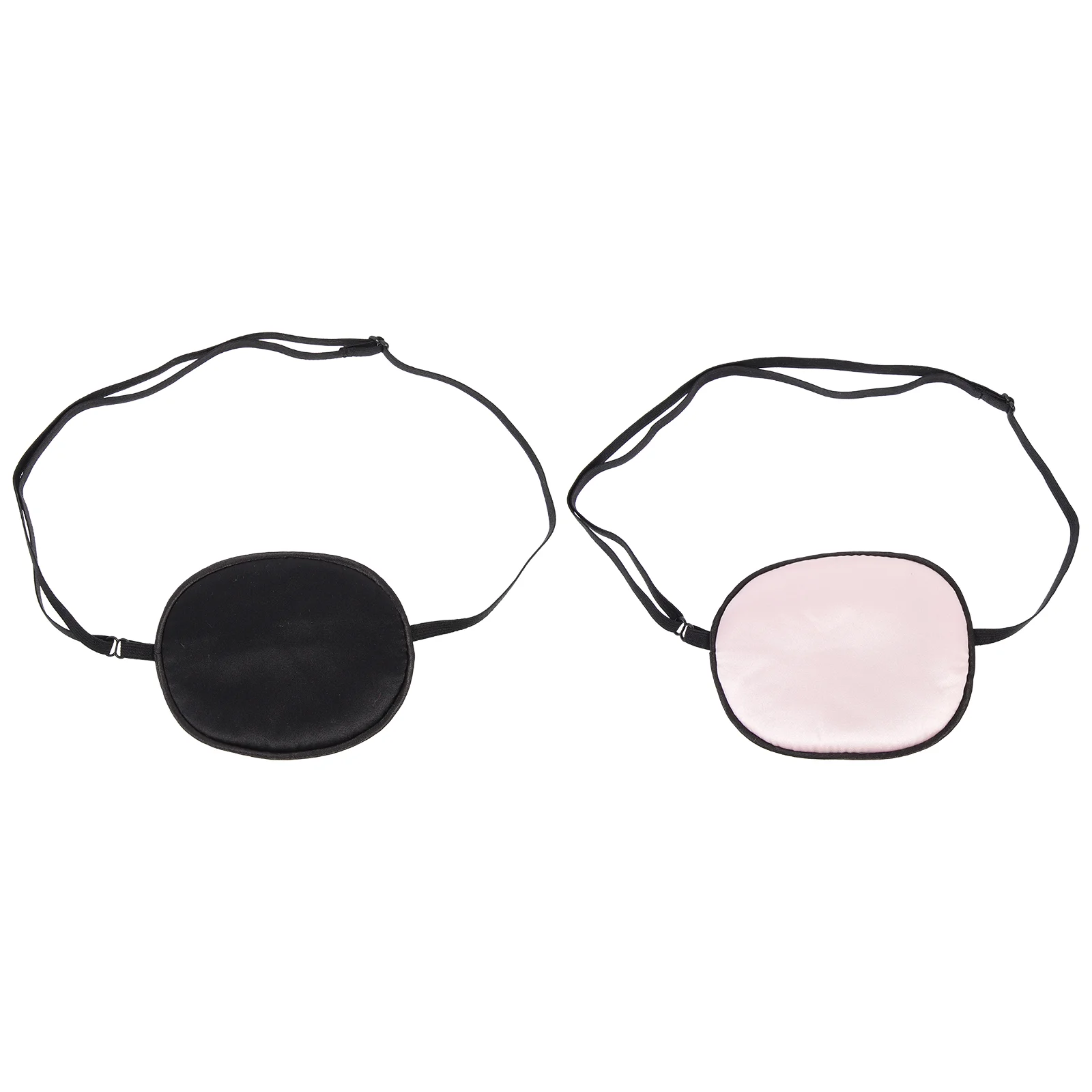 2 Pcs Adult Silk Eye Mask Adjustable Cover Outdoor Portable Protector Wear-resistant Reusable Patch Compact Amblyopia