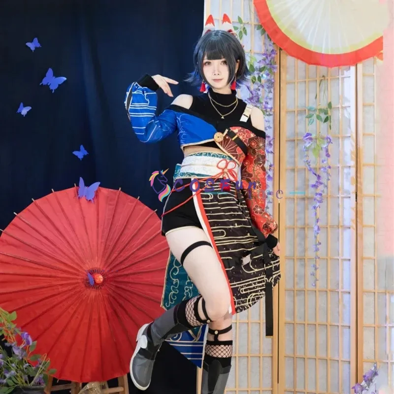 

Project SEKAI Shiraishi an Cosplay Costume Full Set Uniform Role Play Halloween Carnival Party Outfit for Women COSFun