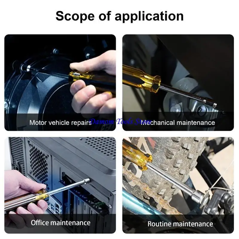 57BE 5/5.5/6/7/8/9/10 مللي متر مفك معدني عرافة مفتاح المقبس مفك البراغي المقبس مفك الجوز