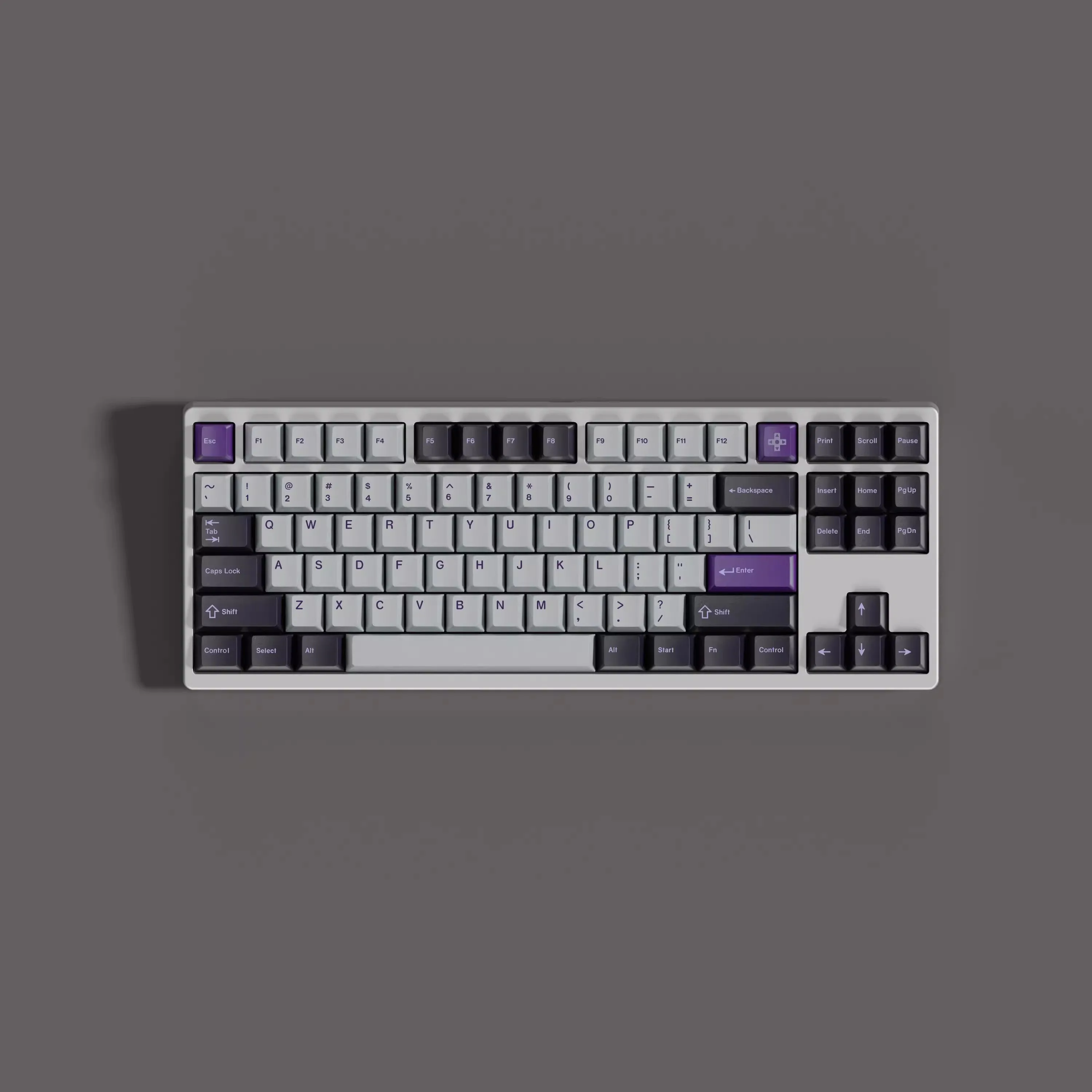 Juego de teclas GMK NTD PBT, 5 lados, subteclas teñidas, perfil de cereza, teclas para interruptor MX, Alice Wooting, barra espaciadora dividida doble B, 1 Juego