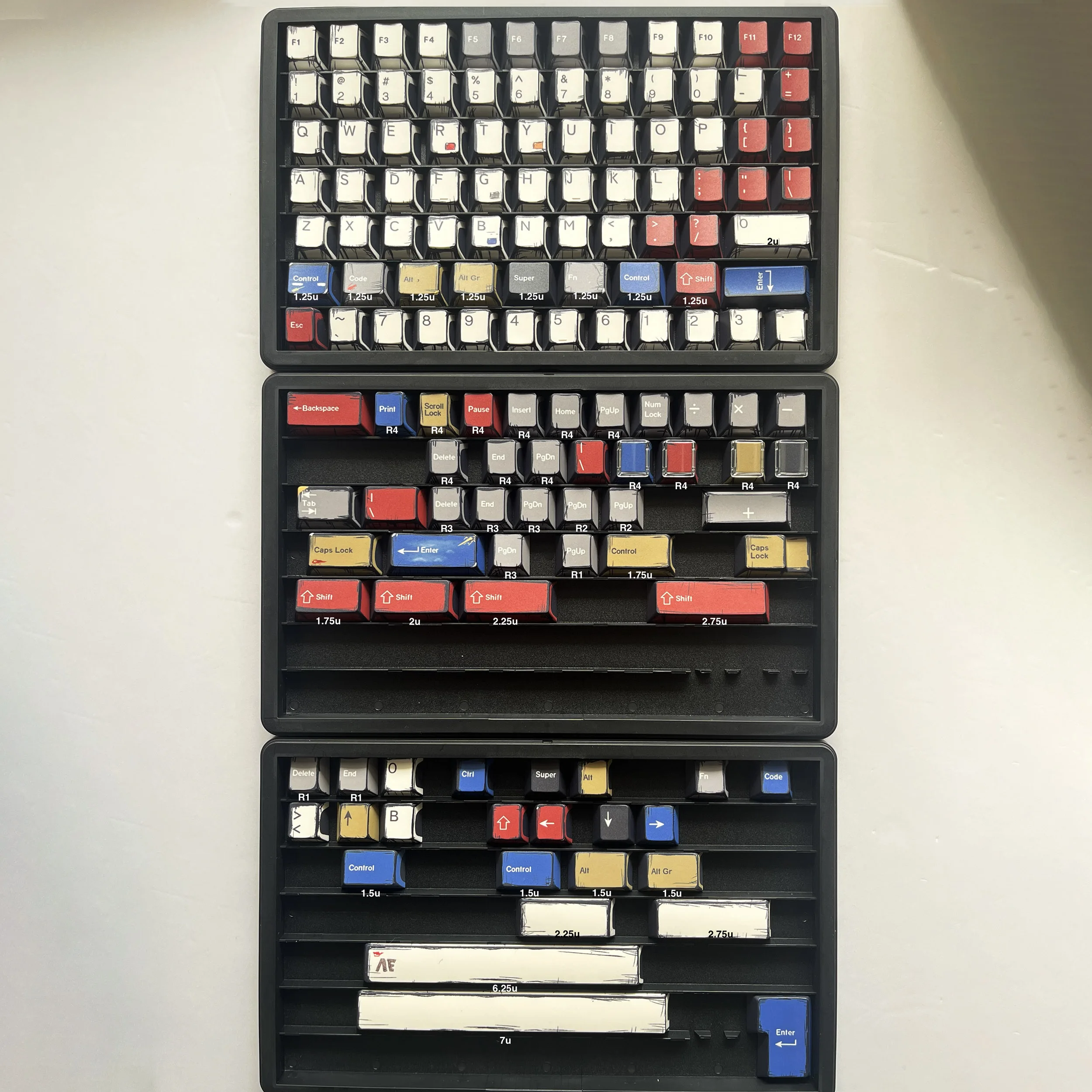 Comic Keycaps Cherry Profiel Gemengd Licht PBT Dye-Sub Grote Set Voor Mechanisch Gaming Toetsenbord MX Switches Hi75 Jongen Gift