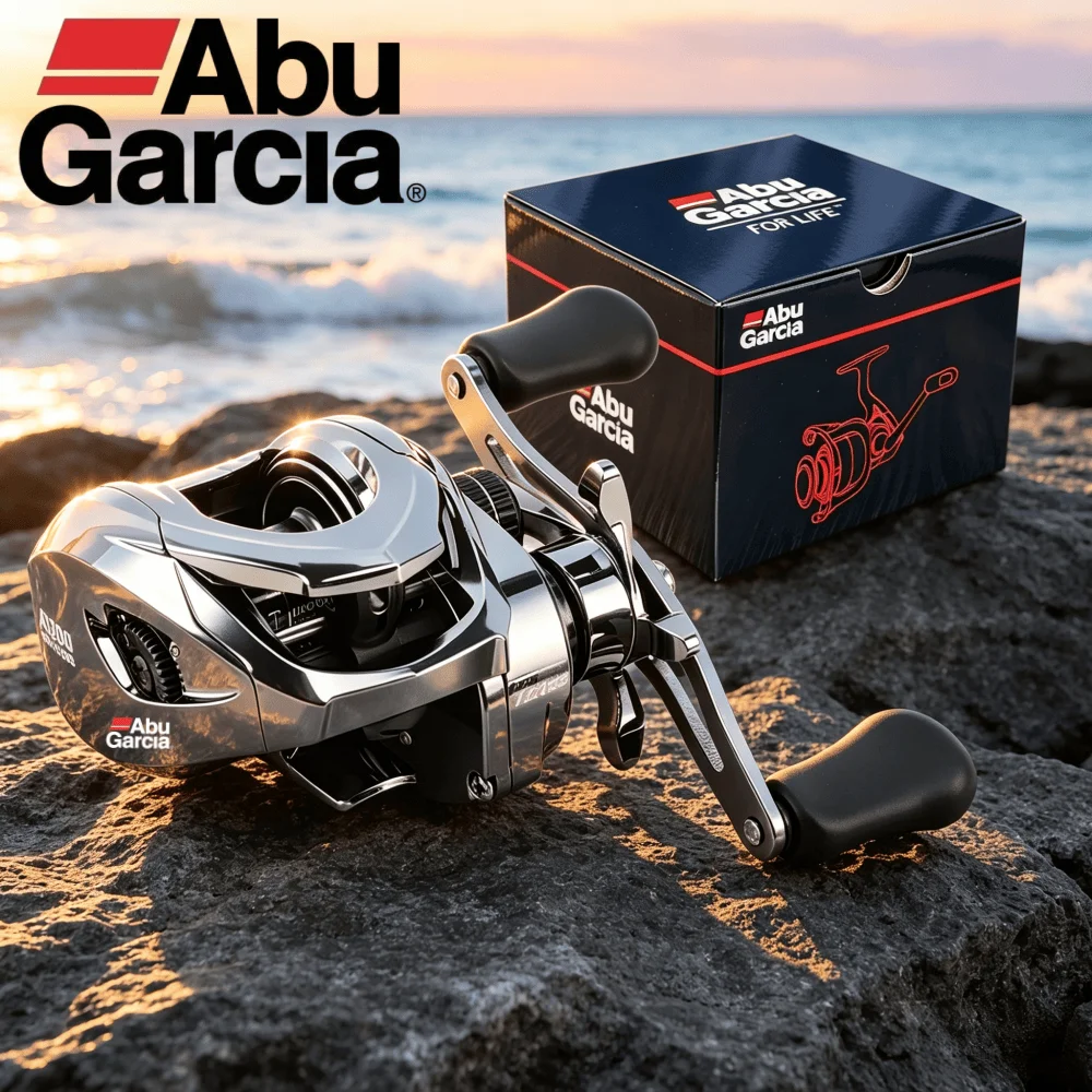 Neue Abu Garcia Baitcasting-Rolle 7.2:1, galvanisiertes Köder-Wassertropfenrad, supergroßes, magnetisches Langstrecken-Angelrad