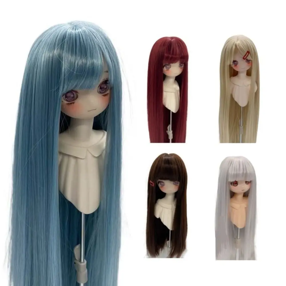 Humanoïde poppen 1/3 & 1/4 & 1/6 Bjd pop pruik lang recht met pony BJD pop haar vals haar aankleedpop haar pruik meisjes speelgoed