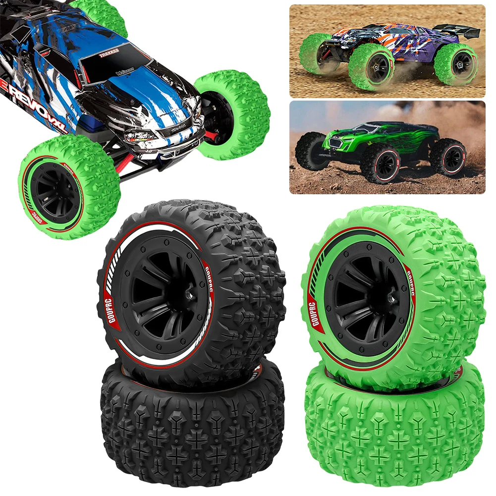 

4Pcs 12mm Hex RC Wheels and Tires Swamp Claw Mud Terrain Tires Accessories RC Tires Wheels for 1/14 1/16 RC Car Crawler Truck