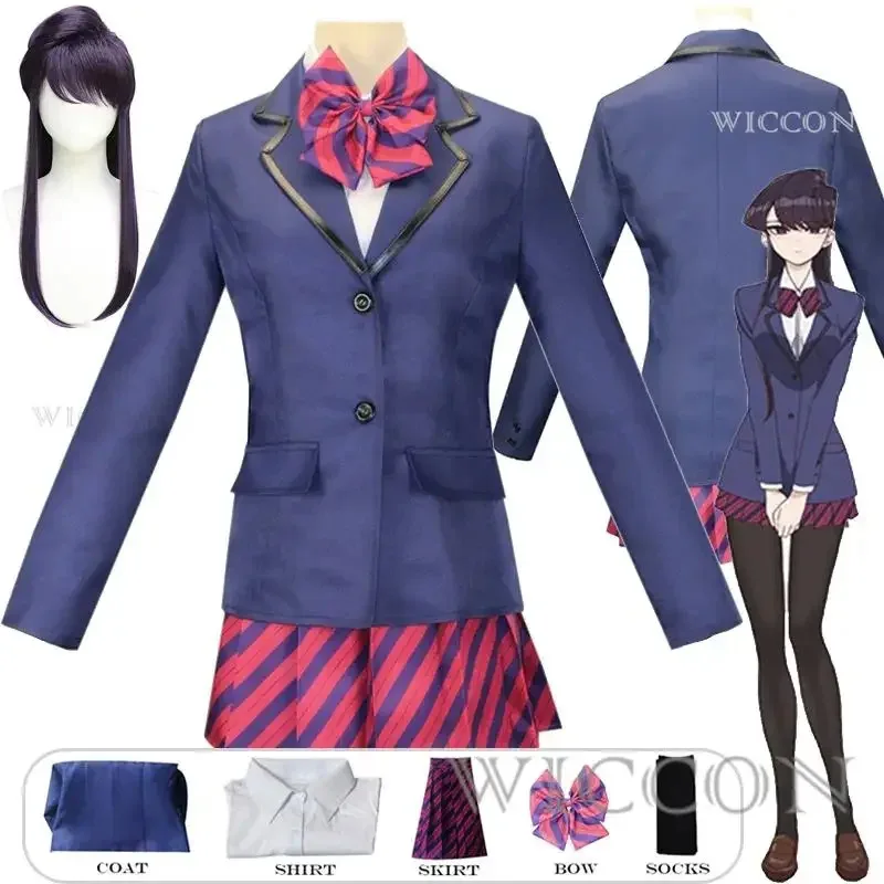 

Anime Shouko Komi Cosplay Costume Komi Can't Communicate Cosplay Komi Wig JK School Uniform Halloween Costume for Women Girls