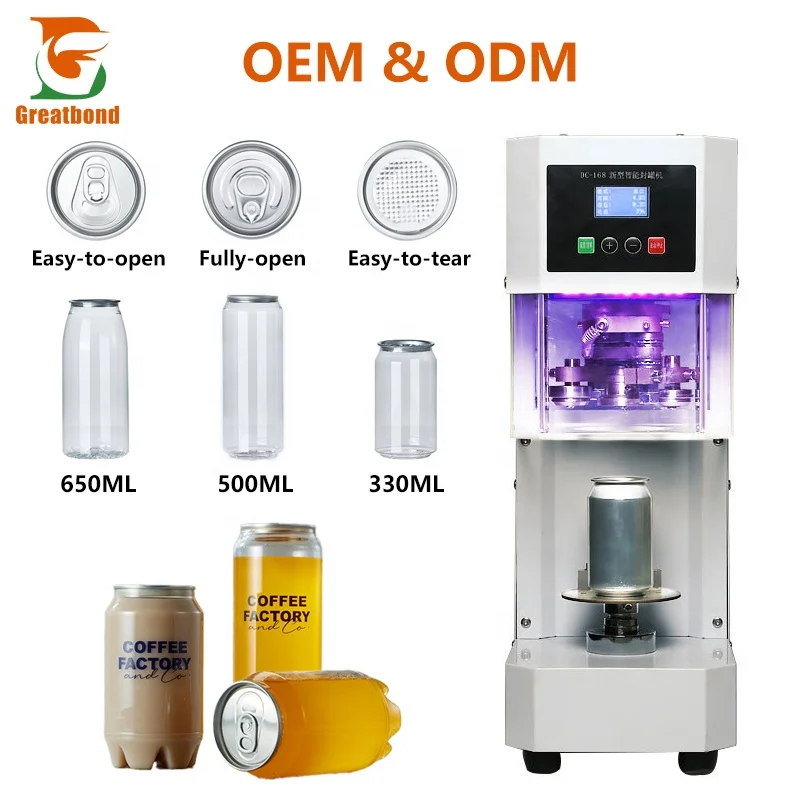 Factory Wholesale Electric Commercial Full Automatic Soda Fruit Juice Beer Tin Seamer Non-Rotating Desktop Can Sealing Machine