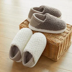 Utune inverno chinelos de algodão de pelúcia feminino quente peludo casa envolto calcanhar luz sapatos macios mudo interior plataforma plana homem slide