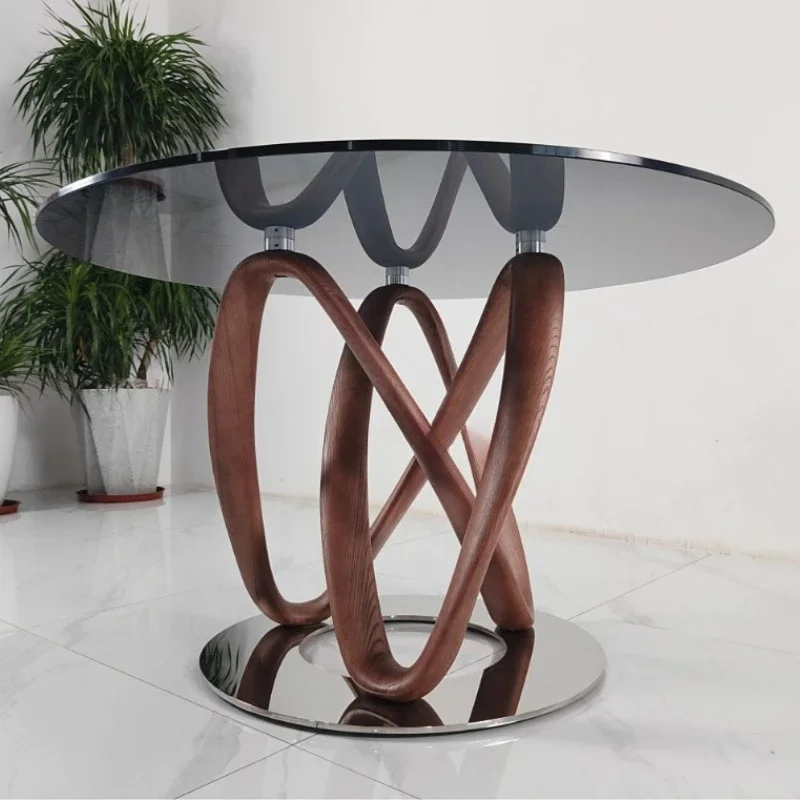Round Restaurant Dining Table Center Desk Center Conference Coffee Dining Table Nordic Picnic Muebles Living Room Furniture