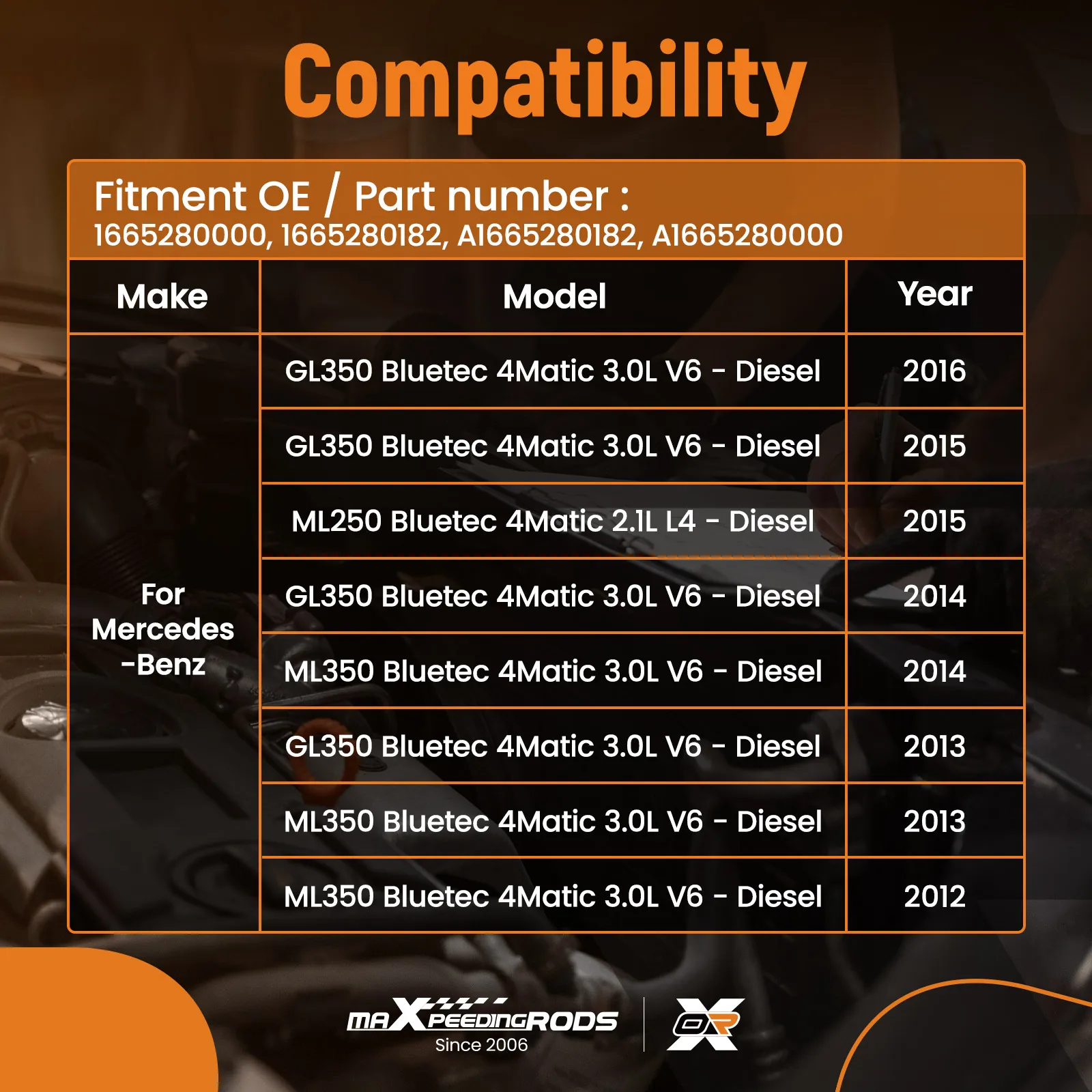 

Turbo Intercooler Hose Engine Air Intake Hose for MB GL ML 350 12-16 1665280000