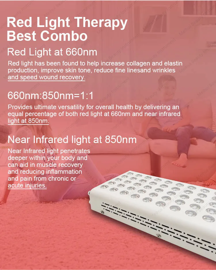 

Red Light Treatment Panel Light 630nm 660nm Near-infrared Treatment Light 810nm 850nm LED Facial and Body Beauty Equipment