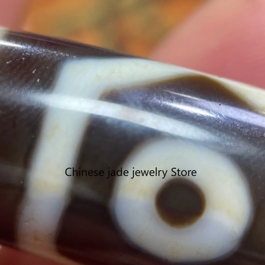 Tibetan Nepalese Himalayan Ancient agate Old Dzi Talisman 3 eye Beads Amulet 1
