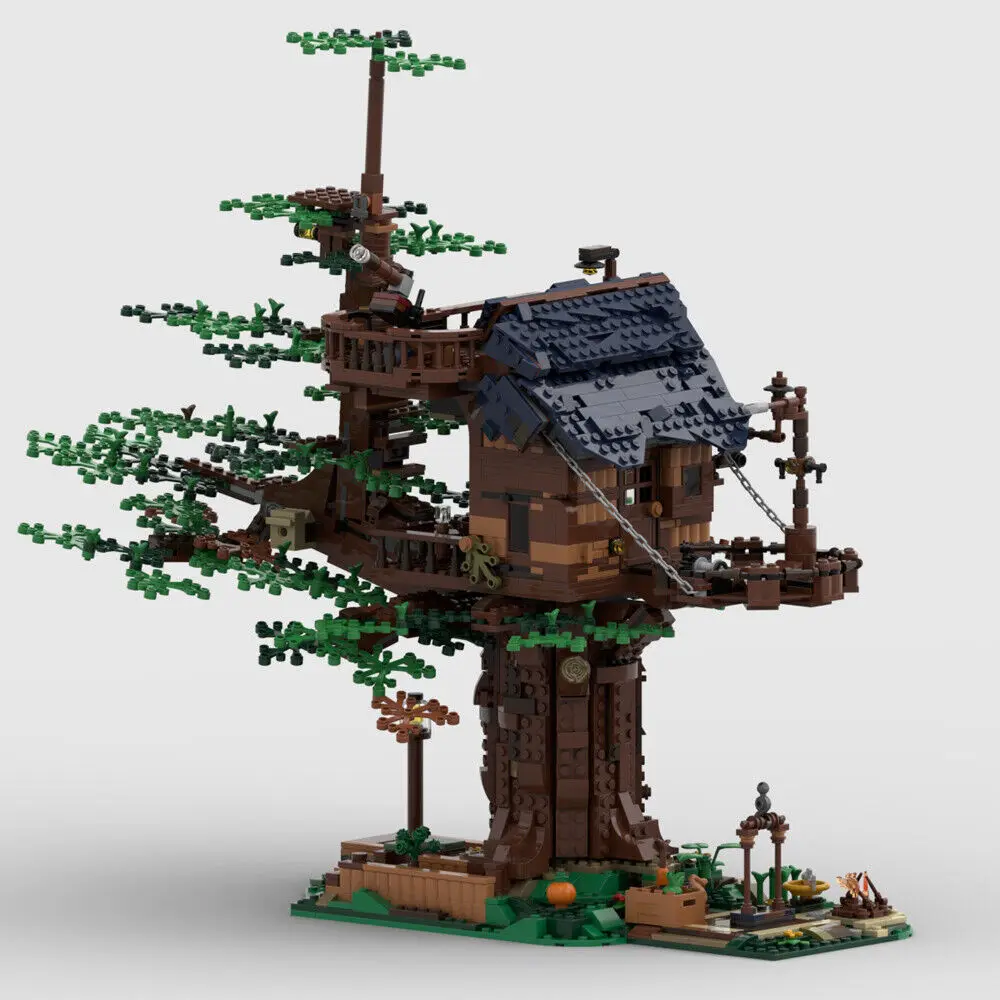 MOC importer Modular House, New Life Tree House avec intérieur, 2374 pièces