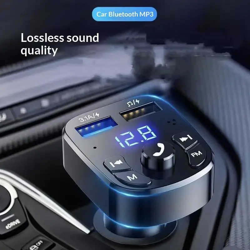 MP3 Player Car Bluetooth Receiver Lossless Sound Quality Conversion Multifunctional Car Charging