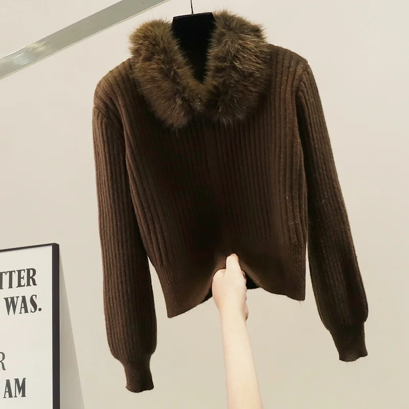 

Модный плотный вязаный кардиган для женщин, осенне-зимний свитер, повседневный топ, трендовая кофта с открытым передом