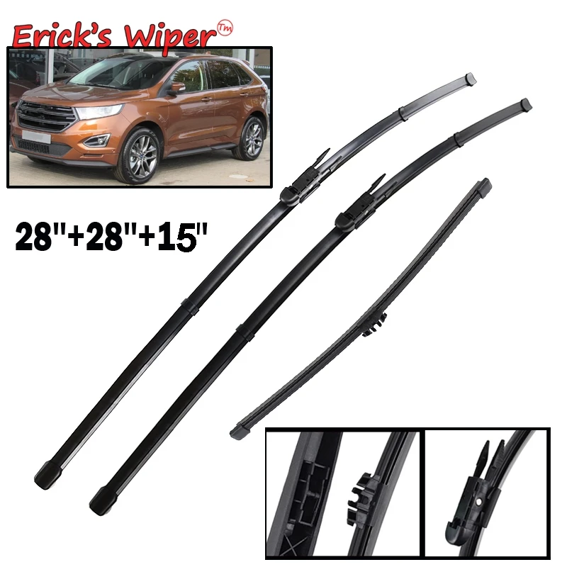 Erick's Wiper Front & Rear Wiper Blades Set For Ford Edge MK2 2015 - 2023 Windshield Windscreen Window Rain Brushes 28