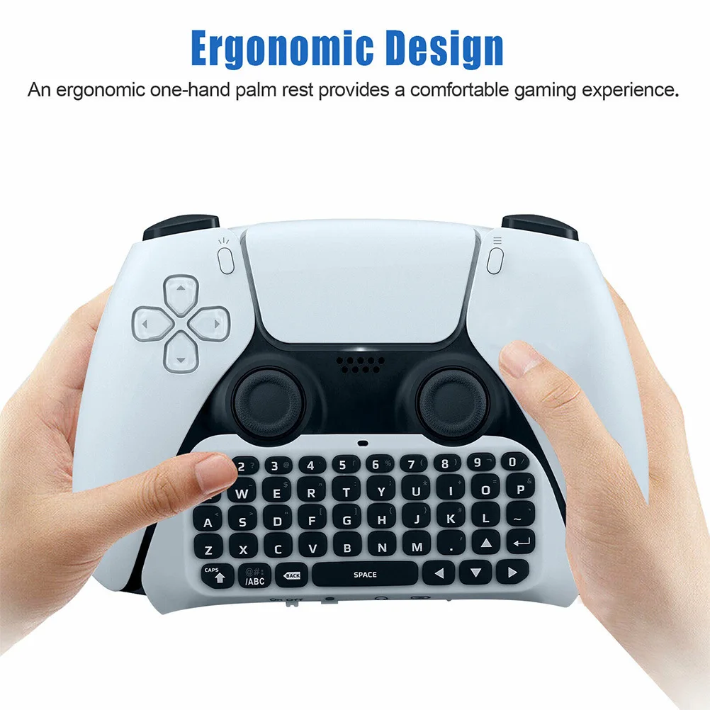 

Wireless Keyboard for Game Controller Chatpad with Qwerty Layout Built-in Speakers Messaging Gaming Accessory