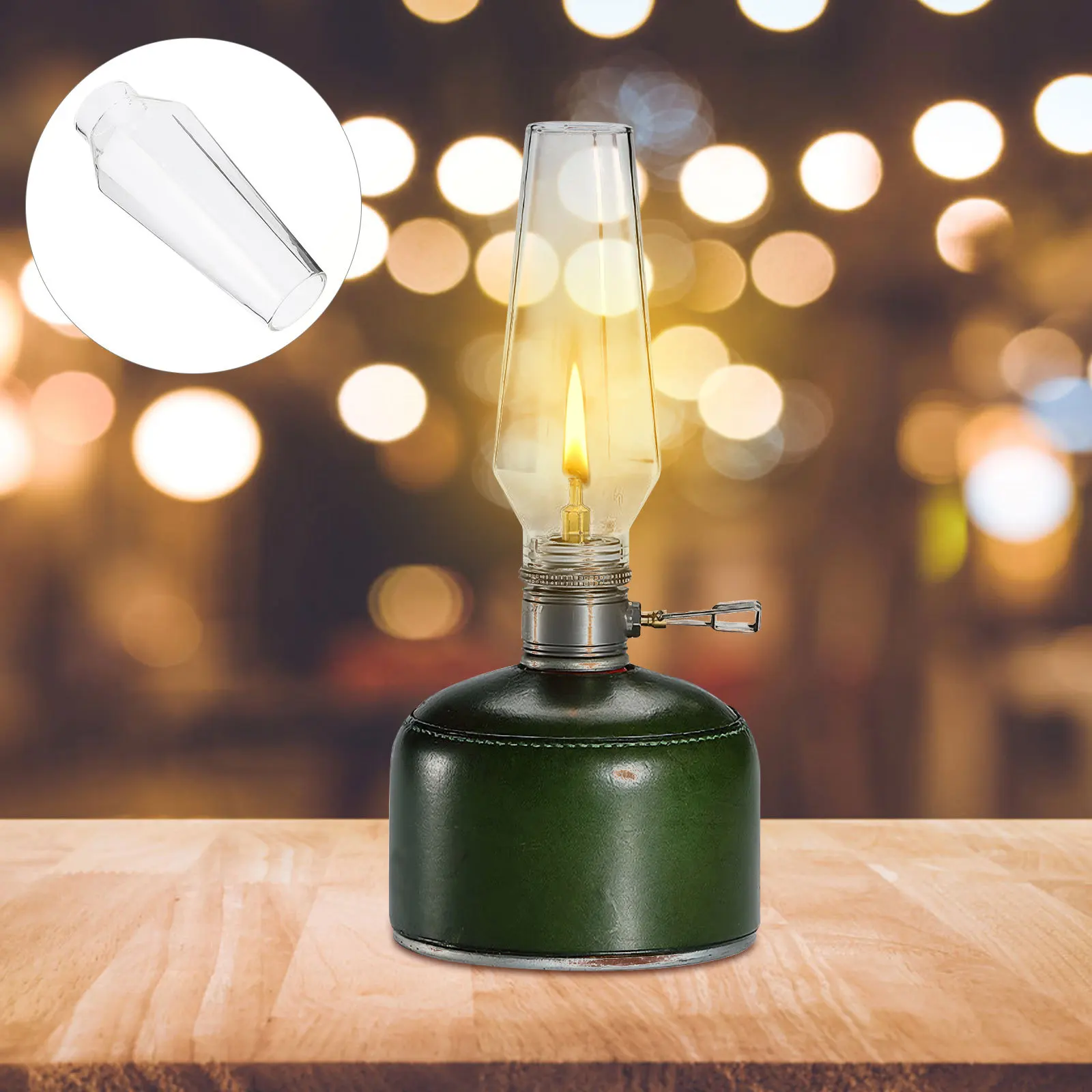 

Clear Glass Oil Lamp Shade Replacement Retro Style Windproof Lamp Chimney High Temperature Resistant Fine Craftsmanship