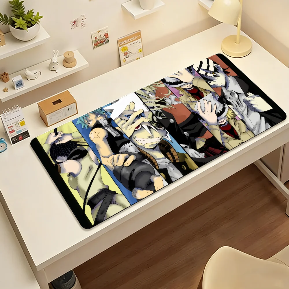 Anime S-Soul Eater Mouse Pad Large Non-Slip Waterproof Mat Stitched Edge Keyboard Pad for Gaming Daily Office