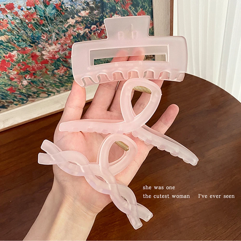 

Элегантные большие желеобразные акриловые заколки для волос с геометрическим крабом для женщин, заколки для волос большого размера, заколки в виде акулы, летние головные уборы