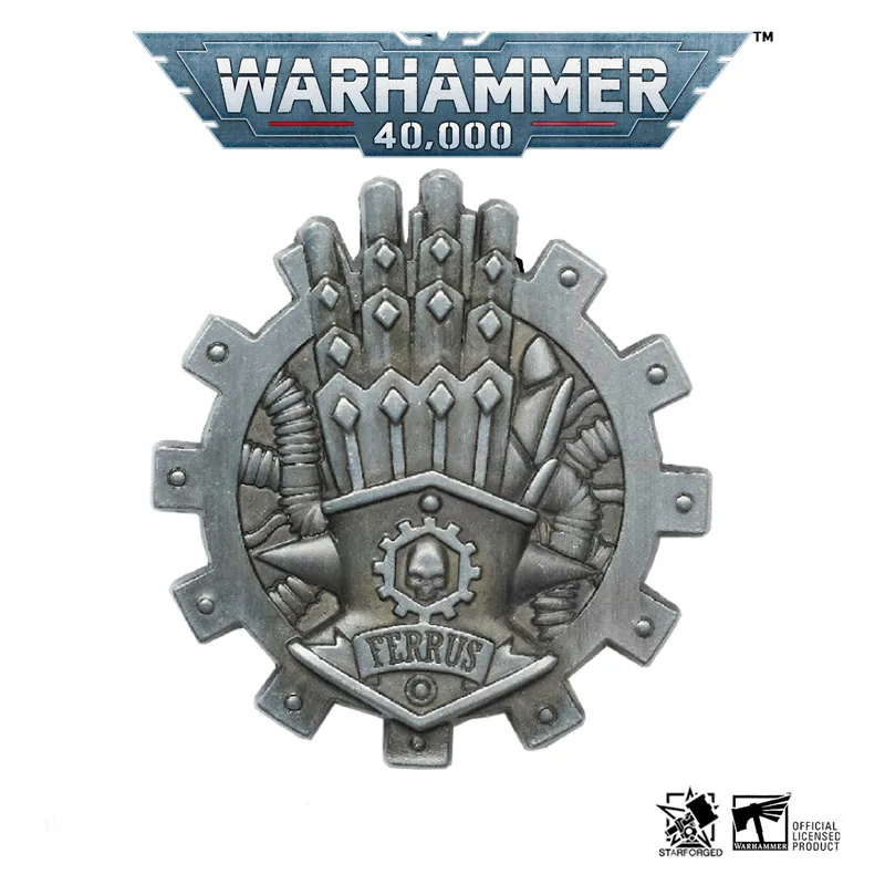 [Starforged Star Casting] Warhammer 40K Surrounding Iron Hand Battlegroup Brooch Alloy Badge Anime Peripherals