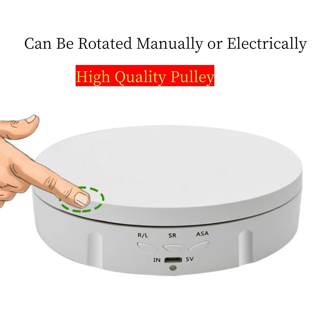 146mm Display Turntable Stand Jewelry Model Toy Electric Rotating Table Electric 360°Panoramic Rotating Display Sta
