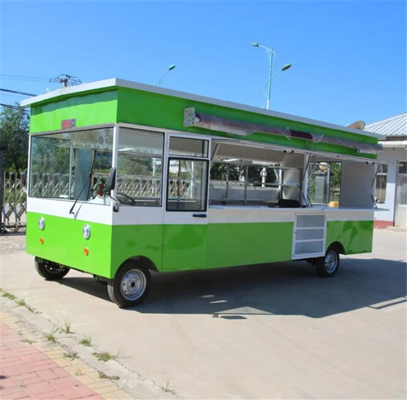 Multiple Colour Park Street Mobile Food Truck Catering Vending Kiosk Ice Cream Hot Dog Coffee Cart For Sale