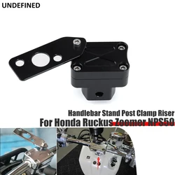 Handlebar Stand Post Clamp Riser For Honda Ruckus Zoomer Scooter NPS50 2003-2012 Motorcycle Parts Handlebar Riser Black Chrome