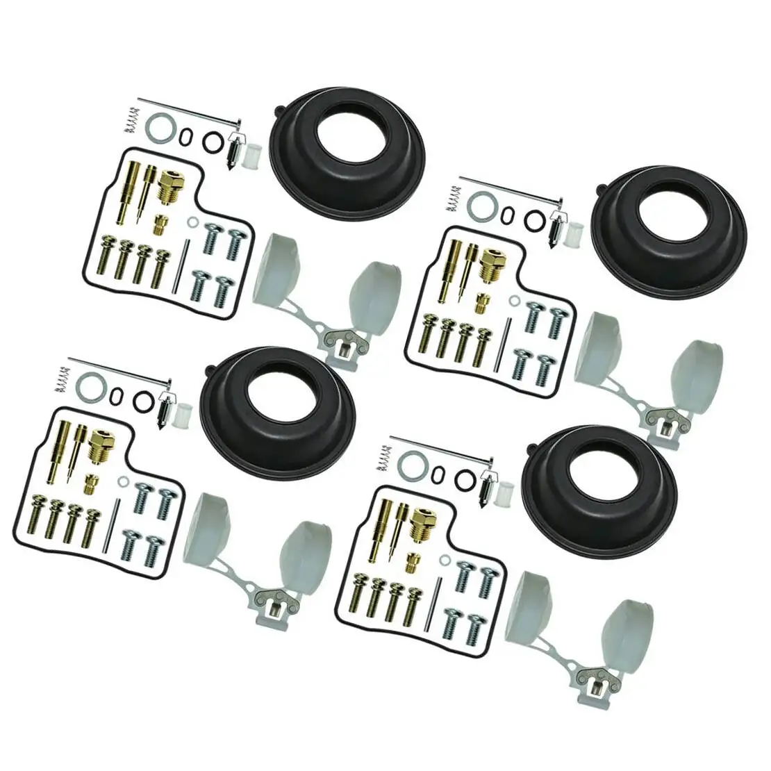 4 Sets Motorcycle Carburetor Carb Repair Rebuild Kit with Diaphragm Float Fit For Honda Shadow ACE 750 VT750C VT750CD