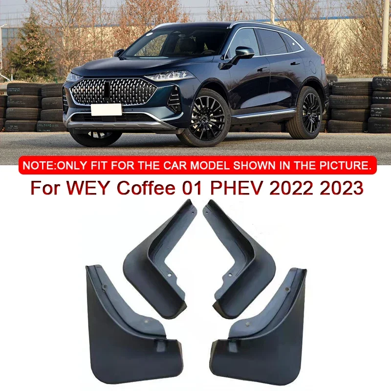 ABS Car Mud Flaps Splash Guard Car Styling For WEY Coffee 01 PHEV 2022 2023 Mudguards MudFlaps Front Rear Fender Accessories