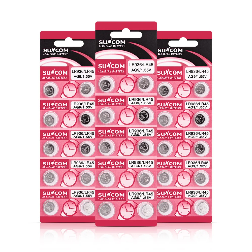 5-50PCS 1.55V AG9 60mAh Button Cell LR936 394 SR936SW CX194 LR45  G9A 194 394A SR936 L936F Cell Coin Watch Toys Remote Battery