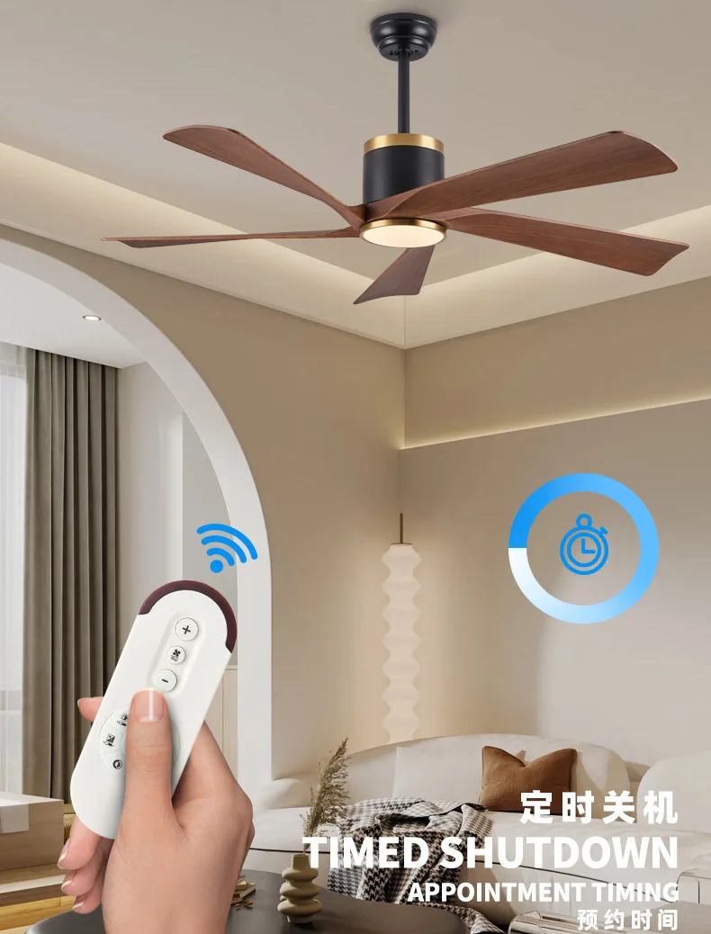 americano straight blade led fan light luz integrada para sala de jantar quarto ventilador de teto mais novo 01